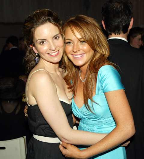 Tina Fey and Lindsay Lohan.