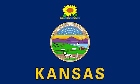 Kansas state flag. 