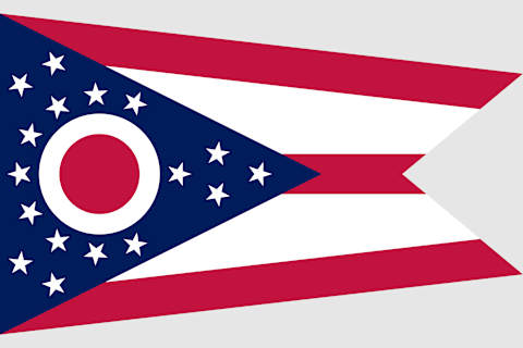 Ohio state flag. 