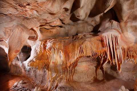 A replica of the Chauvet Cave's interior.