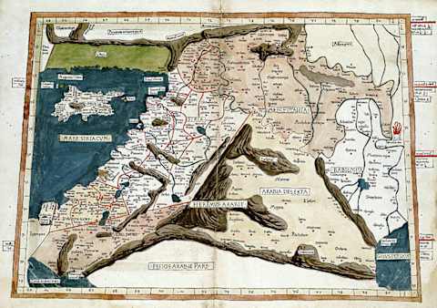 A 15th-century map of Middle East.