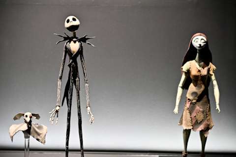 Jack and Sally puppets from “The Nightmare Before Christmas”