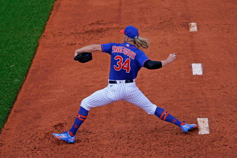 Feb 24, 2021; Port St. Lucie, Florida, USA; New York Mets starting pitcher Noah Syndergaard (34) is now with the LA Angels.