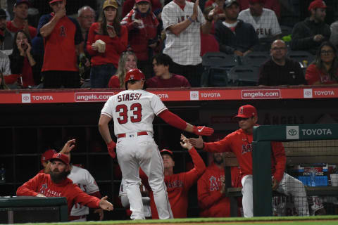 Sep 24, 2021; Anaheim, California, USA; Los Angeles Angels, Max Stassi