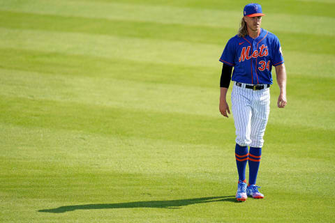 Feb 24, 2021; Port St. Lucie, Florida, USA; New York Mets starting pitcher Noah Syndergaard (34) is now a member of the LA Angels.