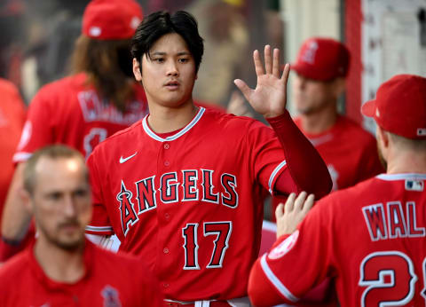 Sep 20, 2021; Anaheim, California, USA;  Shohei Ohtani, LA Angels