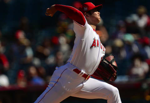 Sep 19, 2021; Anaheim, California, USA; Shohei Ohtani, LA Angels