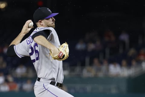 Jul 25, 2023; Washington, District of Columbia, USA; Colorado Rockies starting pitcher Austin Gomber