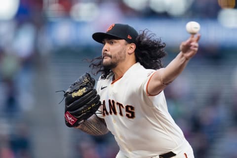 Apr 20, 2023; San Francisco, California, USA;  San Francisco Giants starting pitcher Sean Manaea