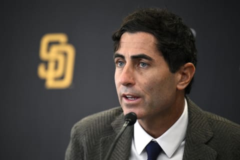 Nov 21, 2023; San Diego, CA, USA; San Diego Padres president of baseball operations and general