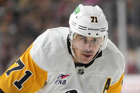 Jan 22, 2024; Tempe, Arizona, USA; Pittsburgh Penguins center Evgeni Malkin (71) 