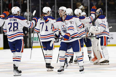 Edmonton Oilers Celebrate Win