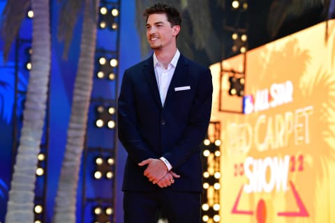 Atlanta Braves starter Max Fried styles during the All-Star Game Red Carpet Show.