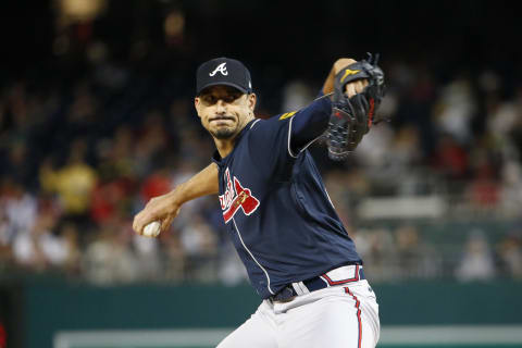 Sep 22, 2023; Washington, District of Columbia, USA; Atlanta Braves starting pitcher Charlie Morton