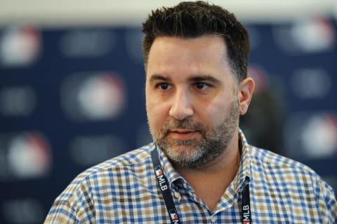 Atlanta Braves general manager Alex Anthopoulos prepared for the pennant run and protected  the future at the trade deadline. Mandatory Credit: Lucas Peltier-USA TODAY Sports