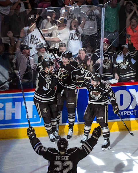 Garrett Roe, Riley Sutter, Hershey Bears