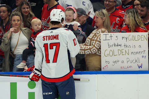 Dylan Strome, Washington Capitals Mandatory Credit: Nathan Ray Seebeck-Imagn Images