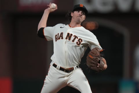 Oct 14, 2021; San Francisco, California, USA; San Francisco Giants starting pitcher Kevin Gausman