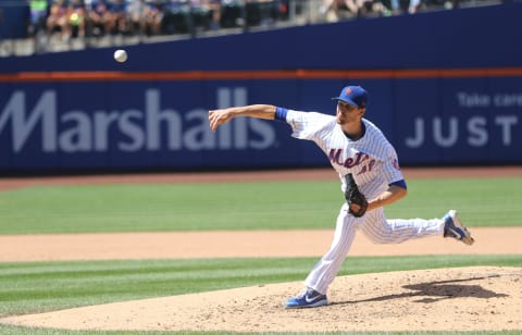 Jacob deGrom started the game for the Mets. He pitched five inning without giving up an earned run.