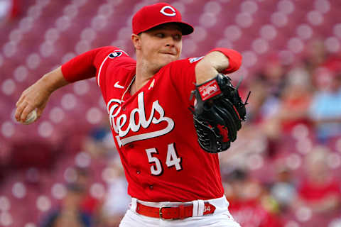 Cincinnati Reds starting pitcher Sonny Gray (54) delivers in the first inning of a baseball game