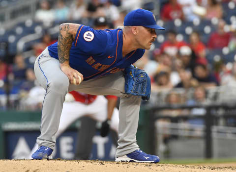 Jun 19, 2021; Washington, District of Columbia, USA; New York Mets relief pitcher Sean Reid-Foley