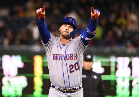 Apr 9, 2022; Washington, District of Columbia, USA; New York Mets first baseman Pete Alonso (20)