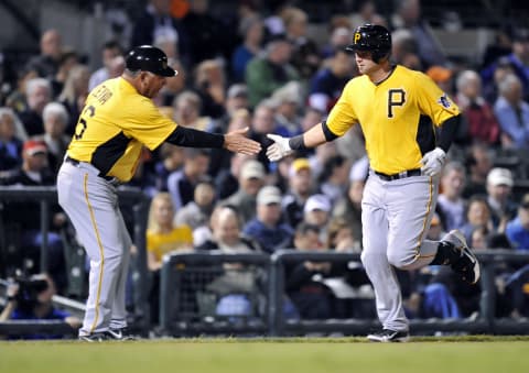 March 5, 2012; Sarasota, FL, USA; Pittsburgh Pirates designated hitter Matt Hague (65) is