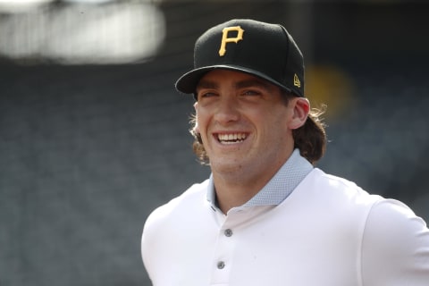 Jul 14, 2023; Pittsburgh, Pennsylvania, USA; Former Vanderbilt University pitcher Patrick Reilly