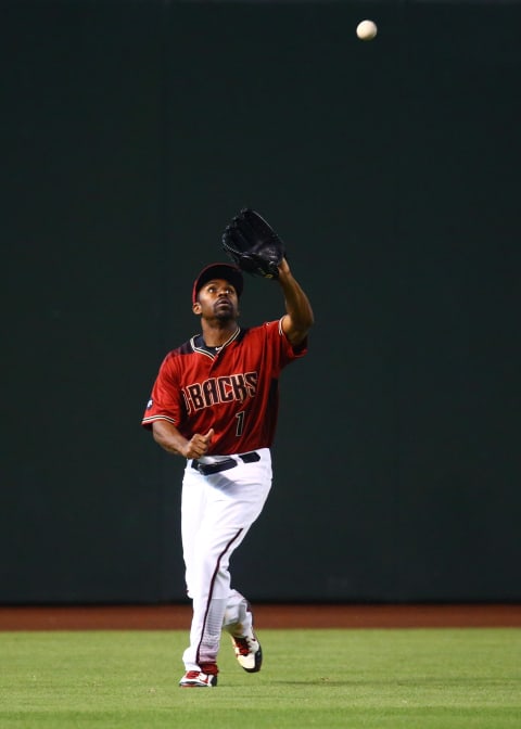 Jun 29, 2016; Phoenix, AZ, USA; Arizona Diamondbacks outfielder Michael Bourn against the