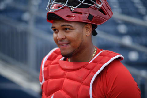 Worcester Red Sox catcher Ronaldo Hernandez.

Spo Woosox Practice 30