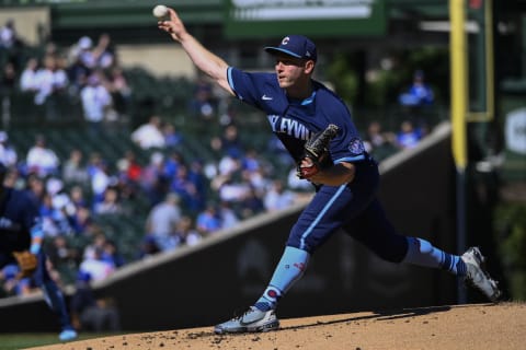 Sep 30, 2022; Chicago, Illinois, USA;  Chicago Cubs starting pitcher Adrian Sampson (41) delivers