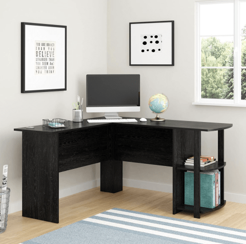 Ameriwood L-Shaped Desk with Bookshelves