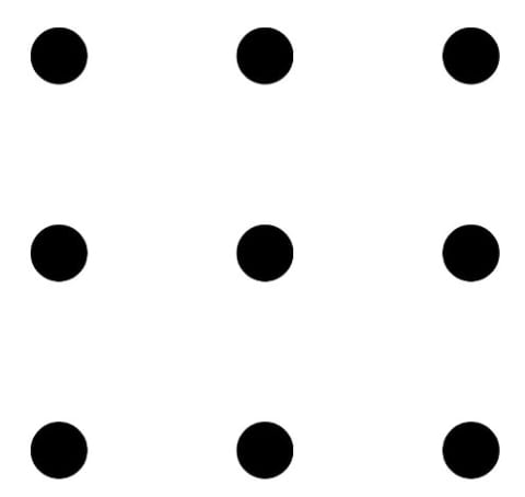 The Nine Dots Puzzle.