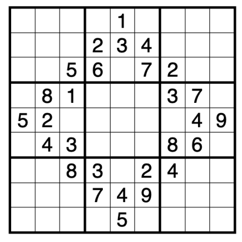 A Soduku puzzle by Thomas Snyder.