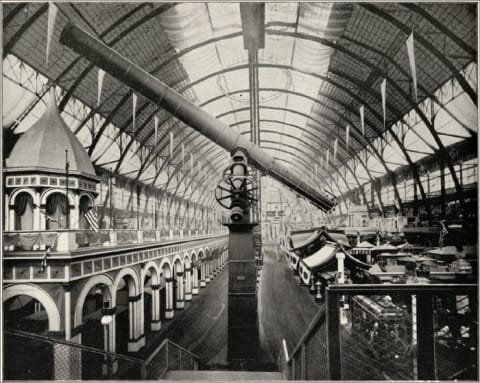 The Yerkes telescope at the 1893 World's Columbian Exposition