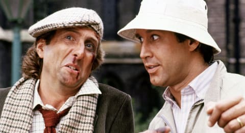  Eric Idle and Chevy Chase in 'National Lampoon's European Vacation' (1985).