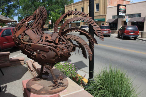 The Mike the Headless Chicken sculpture in Fruita, Colorado.