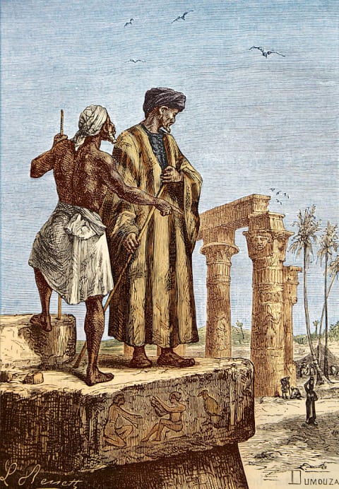 A 19th-century illustration of Ibn Battuta's travels