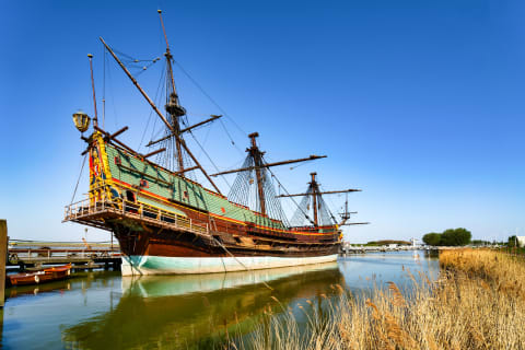 A modern replica of the Dutch East India Company's flagship 'Batavia'