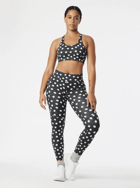 Upgrade your gym style with some fun polka dots.