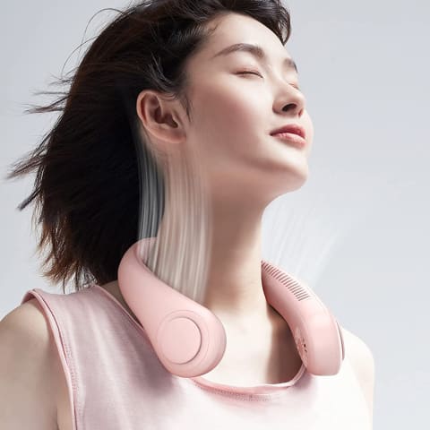 This wearable fan operates at whisper-quiet levels, according to the brand. 