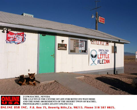 A bar in Rachel, Nevada, a tiny town considered the "gateway" to Area 51.