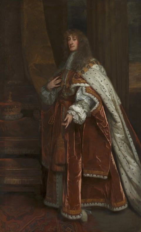 A painting of James Stuart, Duke of York, by Sir Peter Lely.