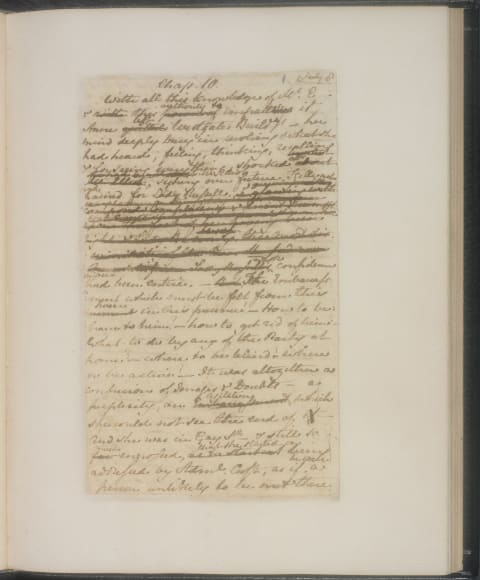 The first page of Jane Austen's "cancelled" chapter 10.