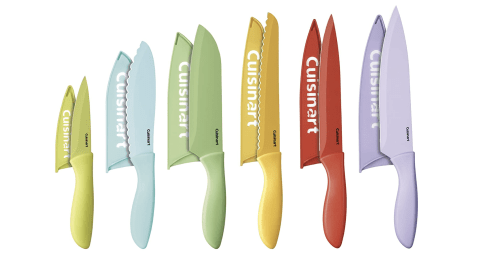 Cuisinart Advantage Multicolored Knives with Blade Guards, Set of 12