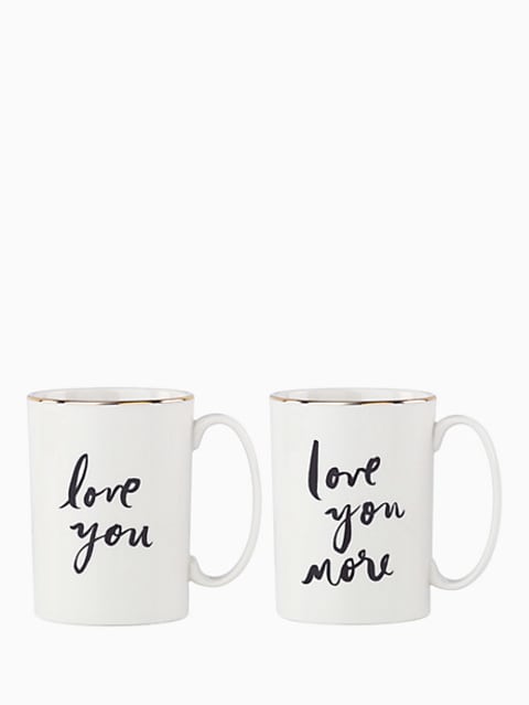 Kate Spade Daisy Place Love You More Mug Set