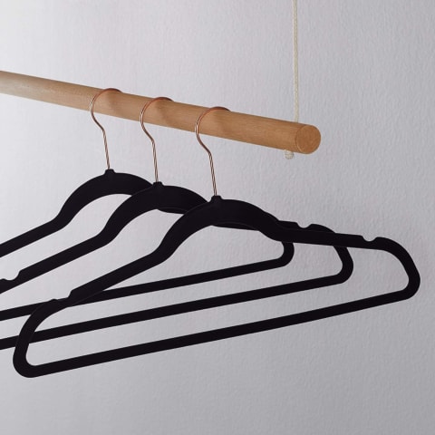 Amazon Basics Slim Velvet Non-Slip Clothes Hangers, Pack of 30