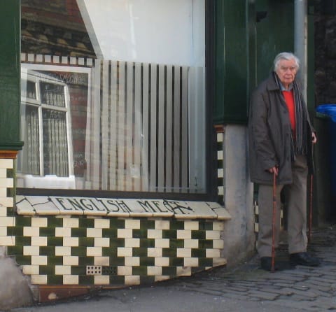 Richard Gregory visits the original café wall in Bristol in 2010.