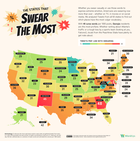 Minnesota would surely score higher on the 'Ope!' map.