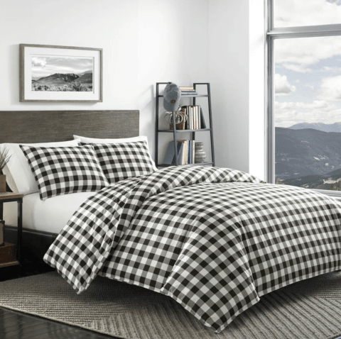 Mountain Plaid 100% Cotton Buffalo Check Comforter Set